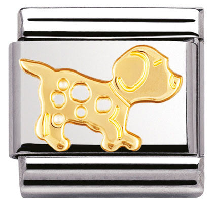 030112/23 Classic S/steel,bonded yellow gold  Dog