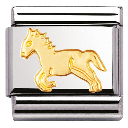 030112/09 Classic S/steel,bonded yellow gold  Horse