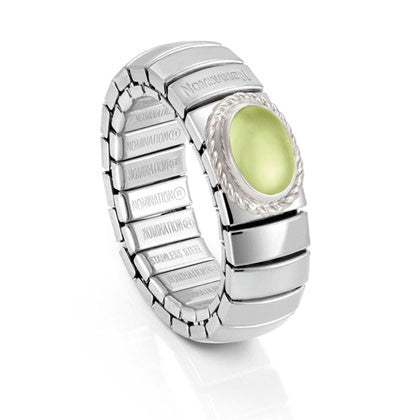 XTE stainless steel? sterling silver and gemstones ring (GDR) (005_PERIDOT)