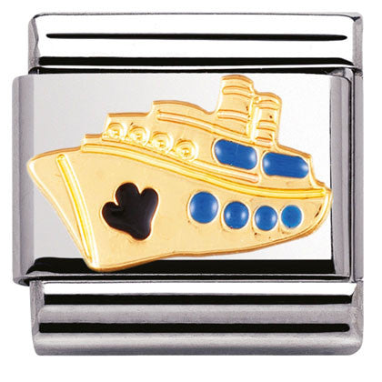 030210/12 Classic , S/Steel,enamel,bonded yellow gold Cruise Ship