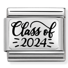 330102/58 Classic PLATES OXIDIZED steel, silver 925 Class of 2024