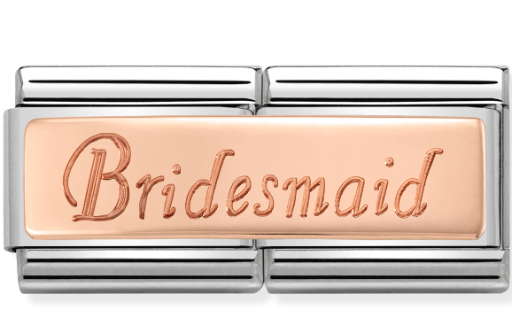 430710/08 Classic St.Steel & 9ct rose Gold Dbl Bridesmaid