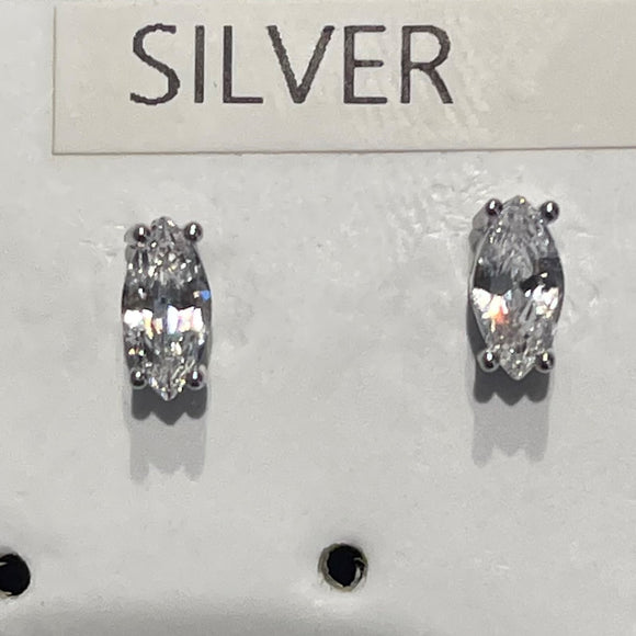 Colour Wave stud earrings Silver White