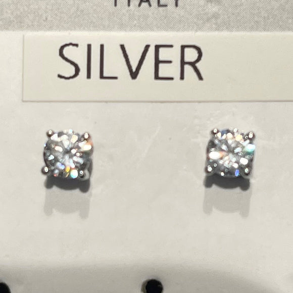 Colour Wave stud earrings Silver White
