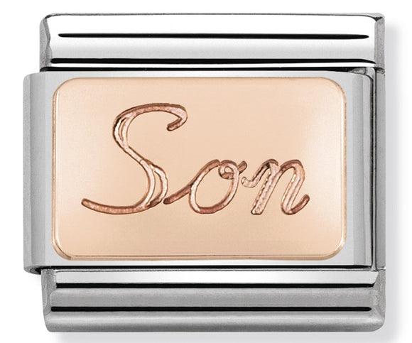 430108/07 Classic Bonded Rose GoldEngraved Plate  Son